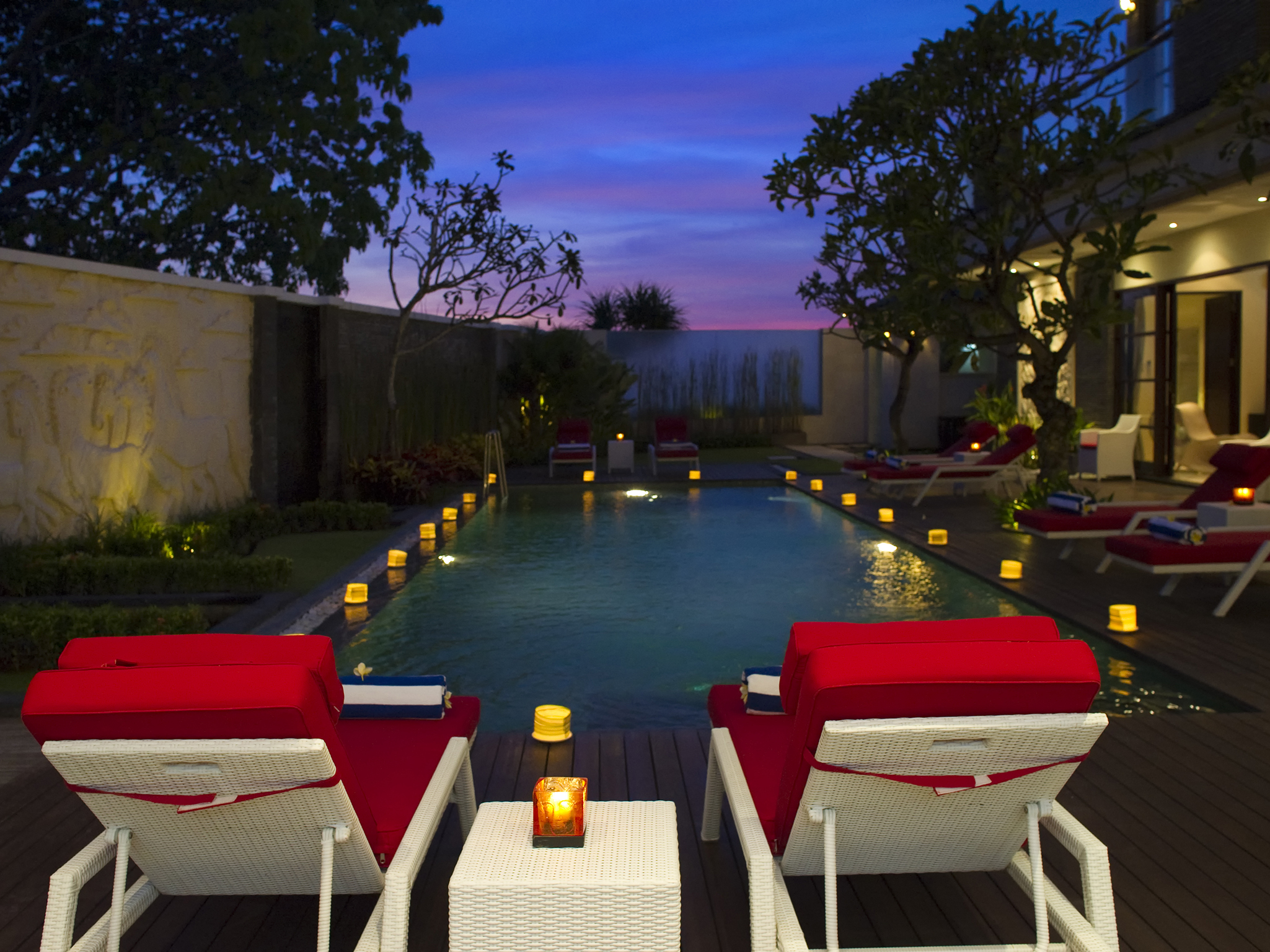 Villa Lega - Swimming pool at night - Villa LeGa, Seminyak, Bali